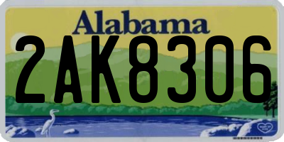 AL license plate 2AK8306