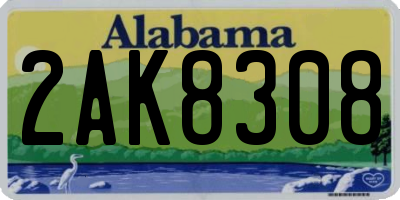 AL license plate 2AK8308