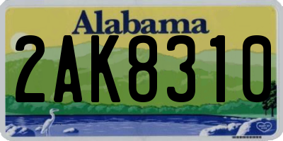 AL license plate 2AK8310