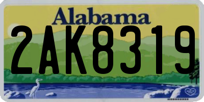AL license plate 2AK8319