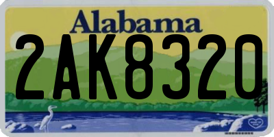 AL license plate 2AK8320