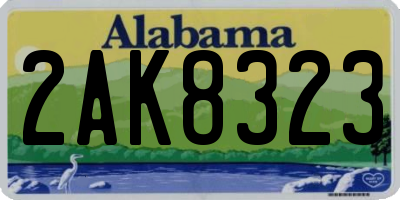 AL license plate 2AK8323