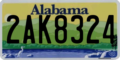 AL license plate 2AK8324