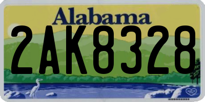 AL license plate 2AK8328