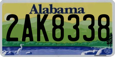 AL license plate 2AK8338