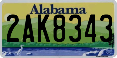 AL license plate 2AK8343