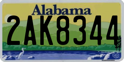 AL license plate 2AK8344