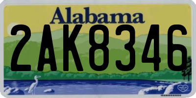 AL license plate 2AK8346