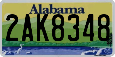 AL license plate 2AK8348
