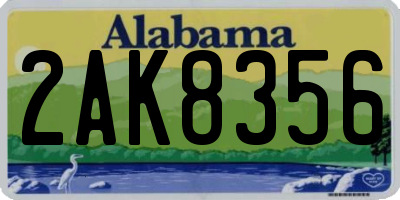AL license plate 2AK8356