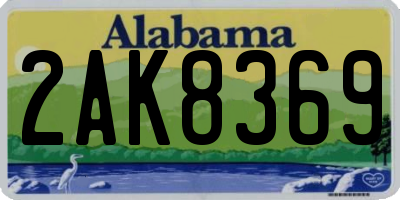 AL license plate 2AK8369