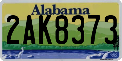 AL license plate 2AK8373