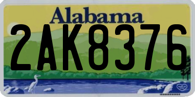 AL license plate 2AK8376
