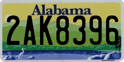AL license plate 2AK8396
