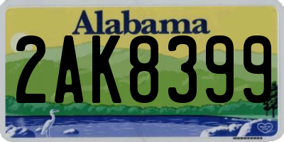 AL license plate 2AK8399