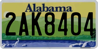 AL license plate 2AK8404