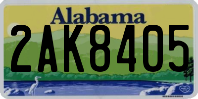 AL license plate 2AK8405