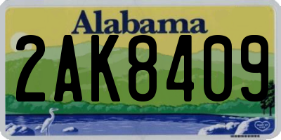 AL license plate 2AK8409