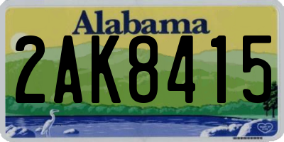AL license plate 2AK8415