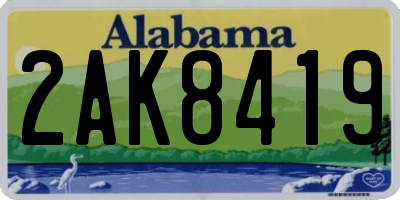 AL license plate 2AK8419
