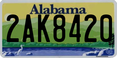 AL license plate 2AK8420