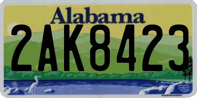 AL license plate 2AK8423