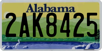 AL license plate 2AK8425
