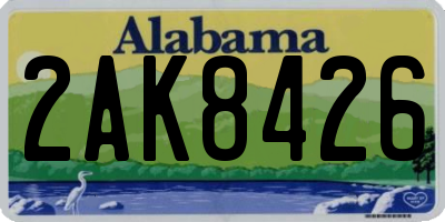AL license plate 2AK8426