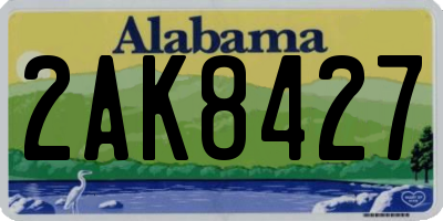 AL license plate 2AK8427