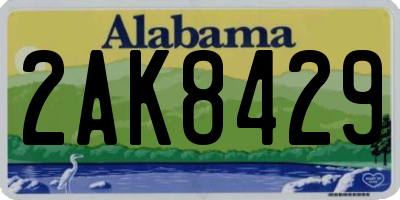 AL license plate 2AK8429