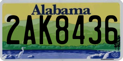 AL license plate 2AK8436