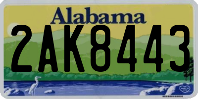 AL license plate 2AK8443