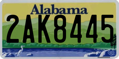 AL license plate 2AK8445