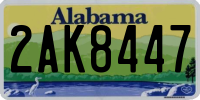 AL license plate 2AK8447