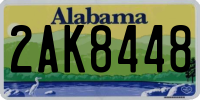 AL license plate 2AK8448