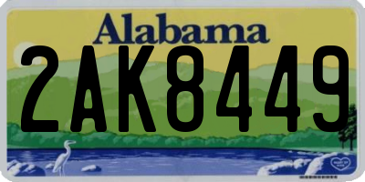 AL license plate 2AK8449