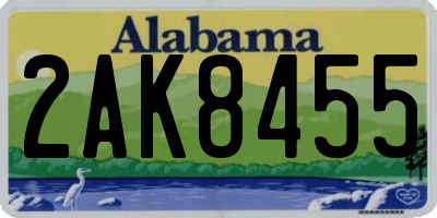 AL license plate 2AK8455