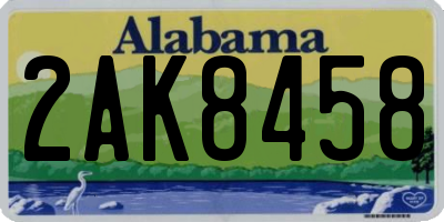 AL license plate 2AK8458
