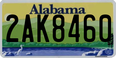 AL license plate 2AK8460
