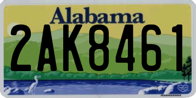 AL license plate 2AK8461