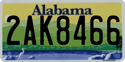 AL license plate 2AK8466