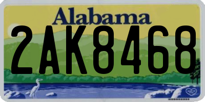 AL license plate 2AK8468