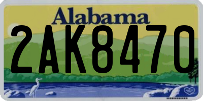 AL license plate 2AK8470
