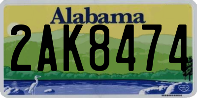 AL license plate 2AK8474