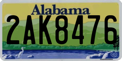 AL license plate 2AK8476