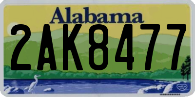 AL license plate 2AK8477