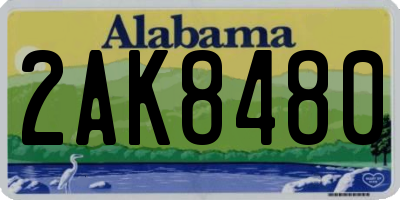 AL license plate 2AK8480