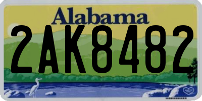 AL license plate 2AK8482