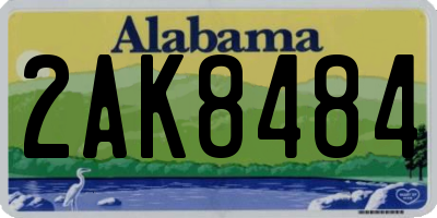 AL license plate 2AK8484