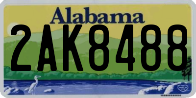 AL license plate 2AK8488